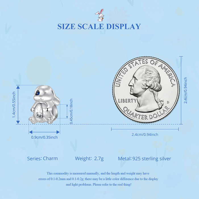 Pandantiv argint iepuras cu ou de Paste [13]