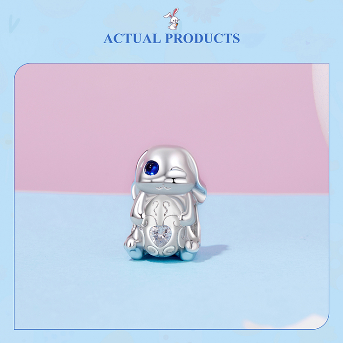 Pandantiv argint iepuras cu ou de Paste [14]