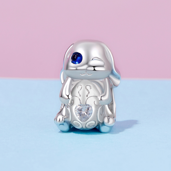 Pandantiv argint iepuras cu ou de Paste [3]