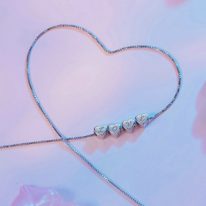 Pandantiv argint inima cu litera L [8]