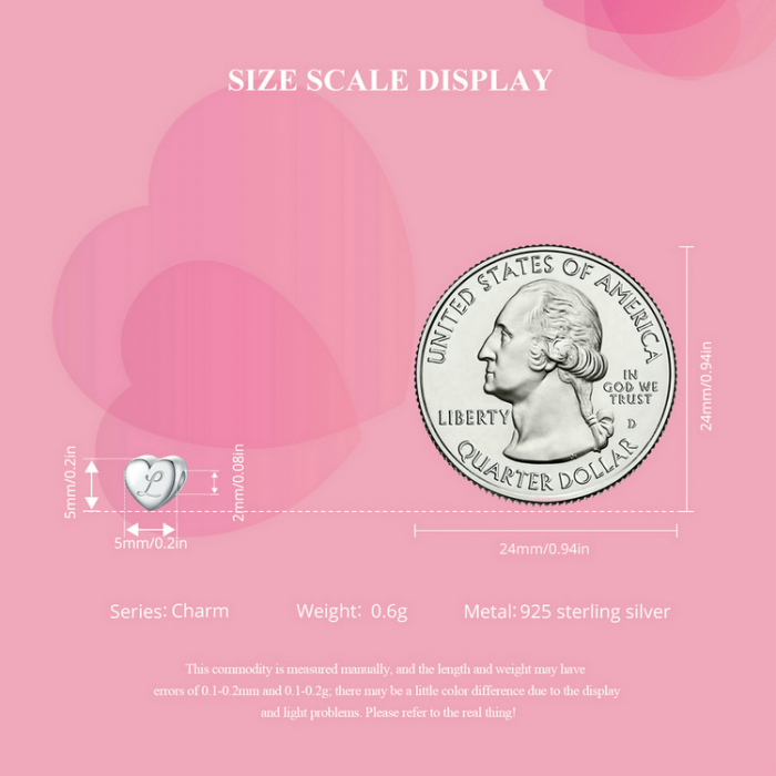 Pandantiv argint inima cu litera L [9]