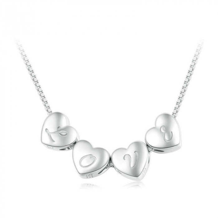 Pandantiv argint inima cu litera L [4]