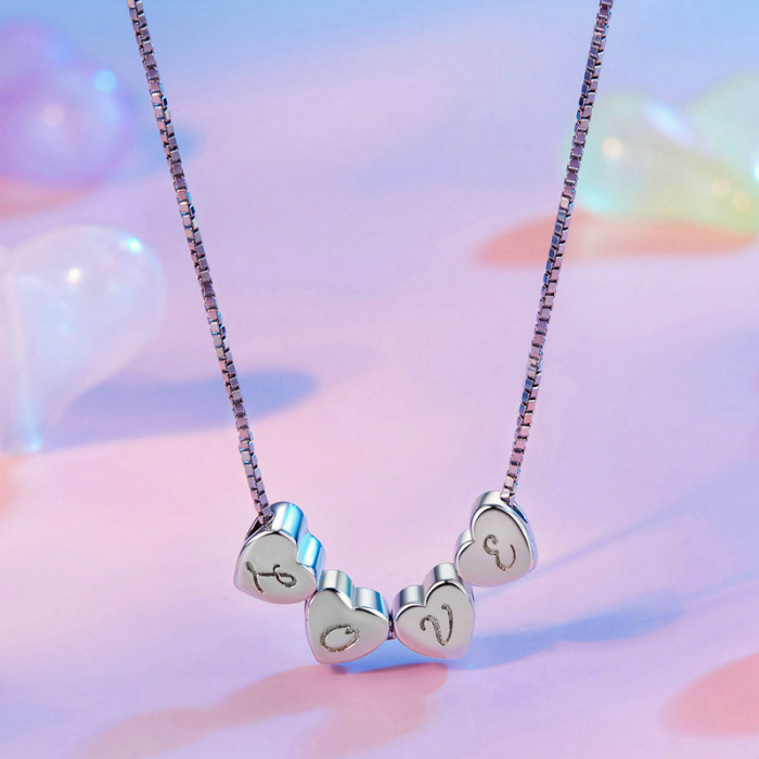 Pandantiv argint inima cu litera L [6]