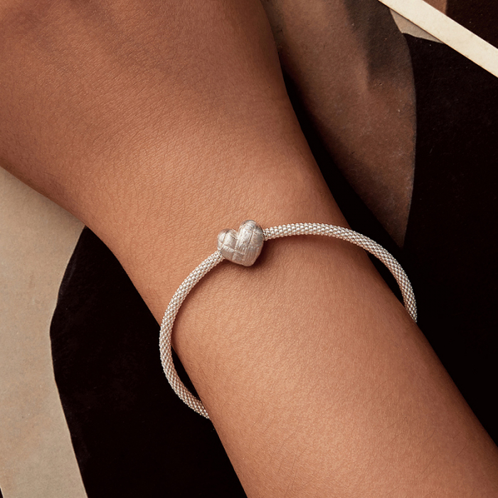 Pandantiv argint inima tesuta [2]