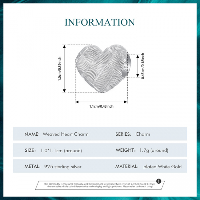 Pandantiv argint inima tesuta [8]