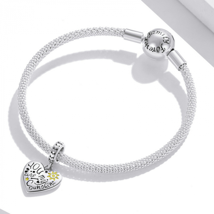 Pandantiv argint inima - Tu esti raza mea de soare! [4]