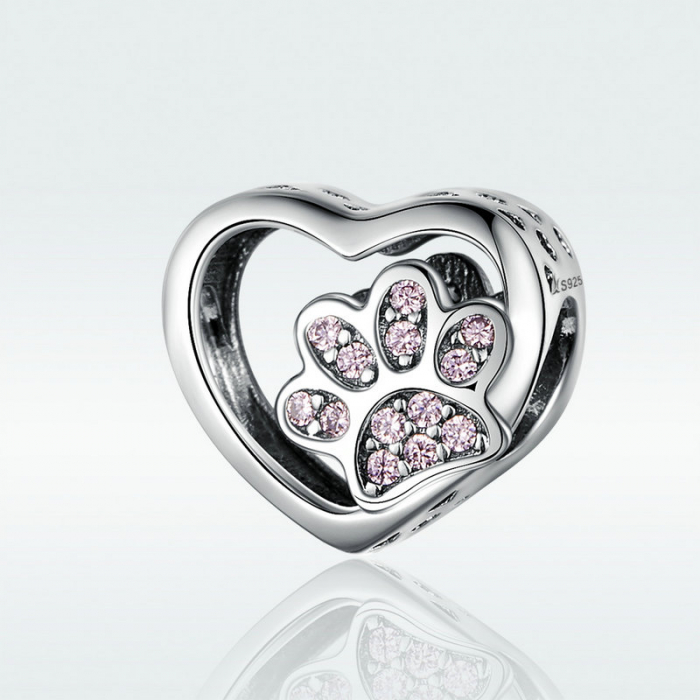 Pandantiv argint inimioara cu labute [6]