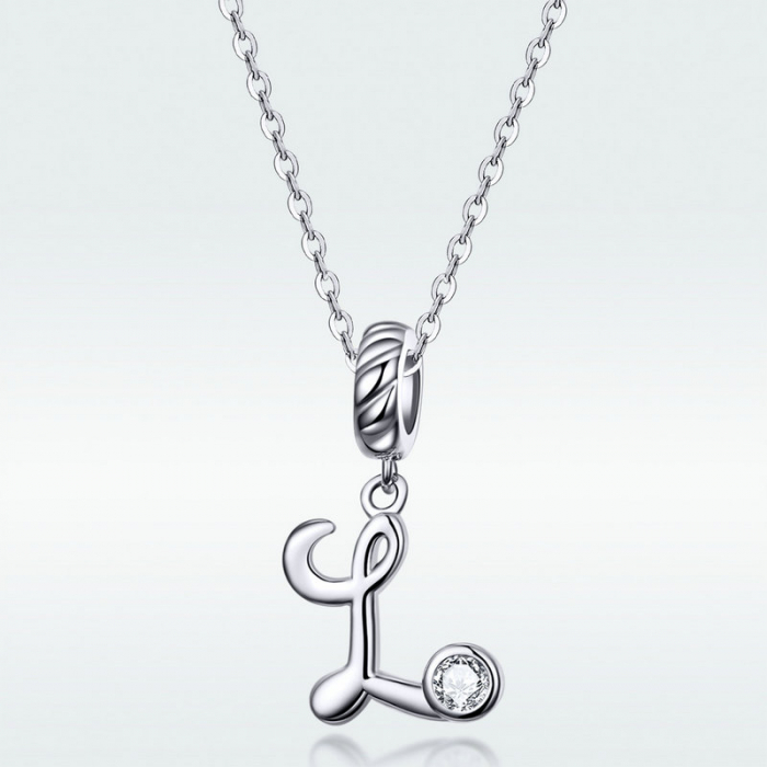 Pandantiv argint litera L cu zirconiu [4]