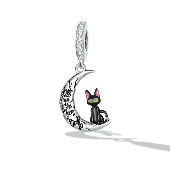 Pandantiv argint mooncat [2]