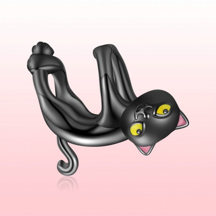 Pandantiv argint  pisicuta neagra [8]