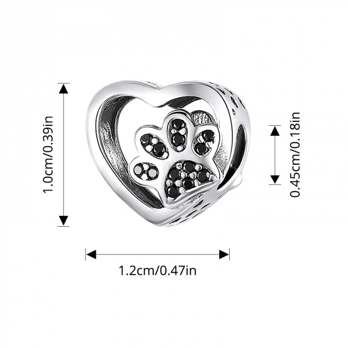 Pandantiv argint inimioara cu labuta sigiliul iubirii [4]