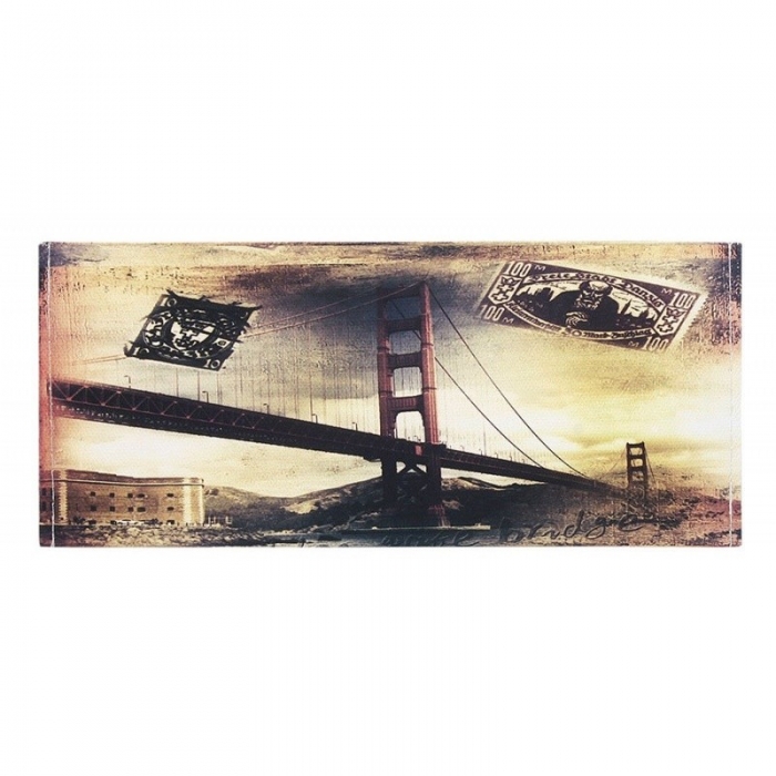 Portbancnota piele ecologica Golden Gate Bridge - San Francisco - PBA10 Multicolor [1]