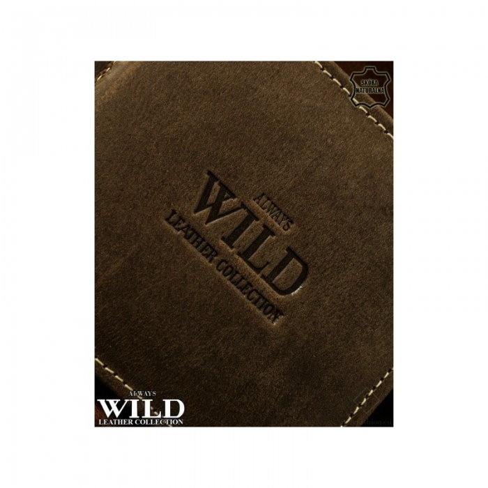 Portbancnota piele naturala Wild PBA03 Maron [7]