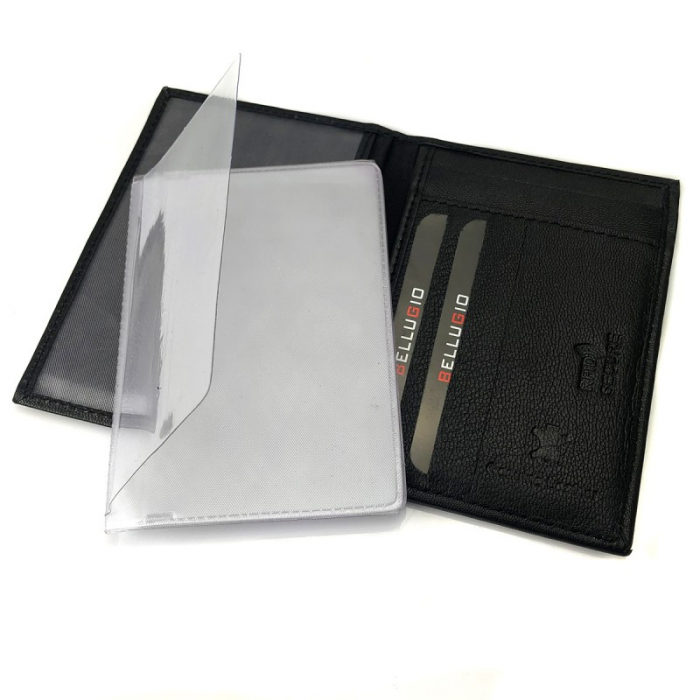 Portcard piele naturala Bellugio PCA01 Rosu [6]