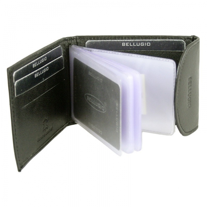 Portcard piele naturala Bellugio PCA41 Maron [3]