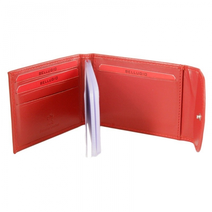 Portcard piele naturala Bellugio PCA25 Rosu [5]