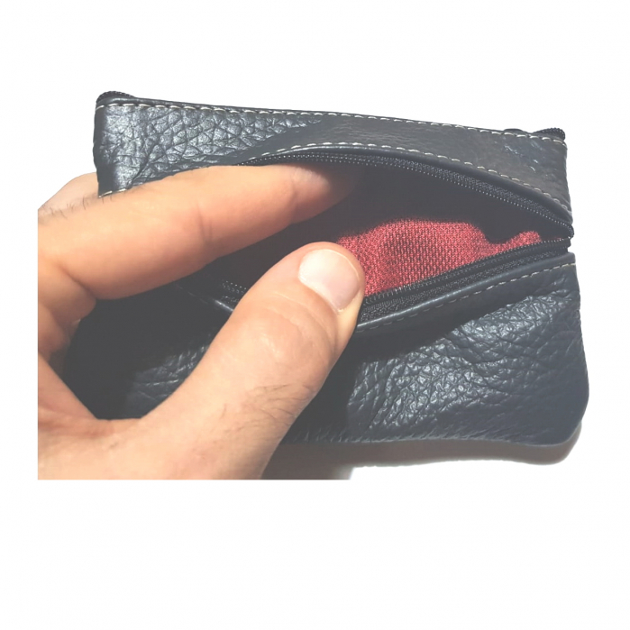 Portchei piele naturala incapator cu 3 compartimente, PCH360 [2]