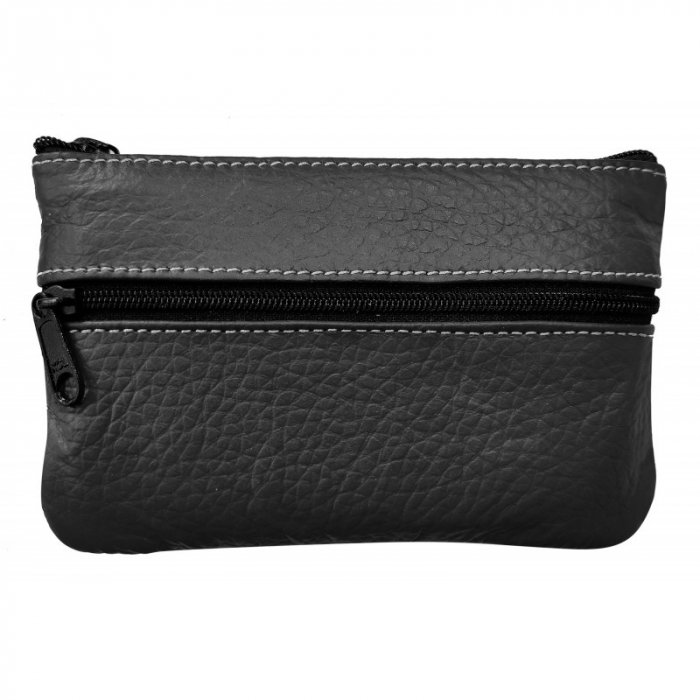 Portchei piele naturala incapator cu 3 compartimente, PCH360 [1]