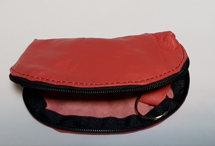 Portchei piele naturala Magenta pentru chei lungi PCH71 [4]