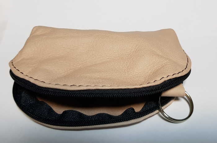 Portchei piele naturala Bej pentru chei lungi PCH74 [6]