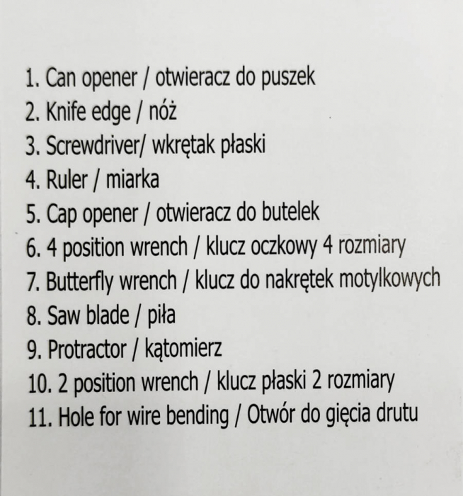 Card multifunctional de supravietuire cu 11 functii [7]