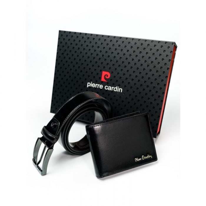 Portofel barbati + curea (set piele naturala) Pierre Cardin PORT401 cu protectie RFID [6]