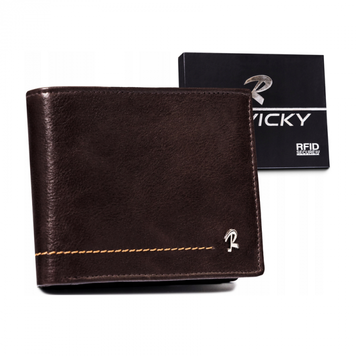 Portofel barbati de lux din piele naturala Rovicky PORM642 [11]