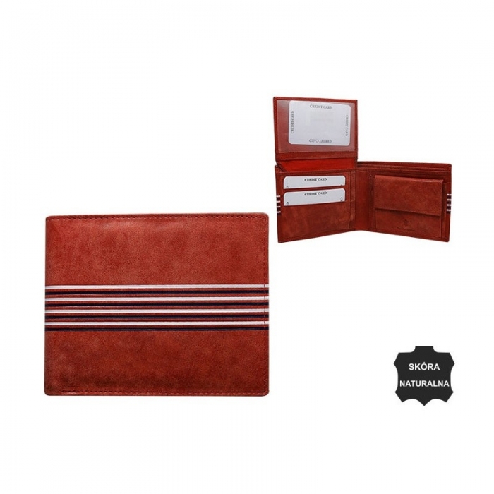 Portofel barbati din piele naturala Bespecial PORM570 Rosu [3]