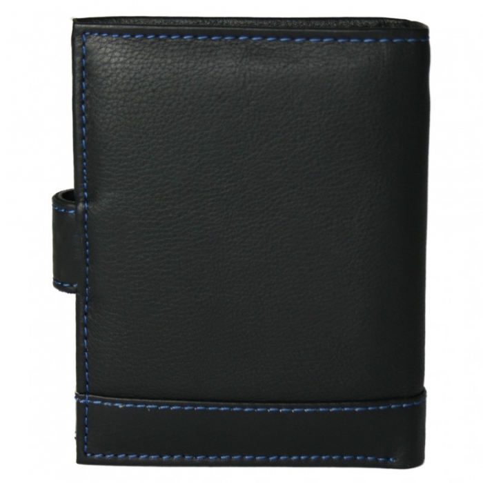 Portofel barbati din piele naturala cu cusatura albastra Bellugio PORMZ011 [5]