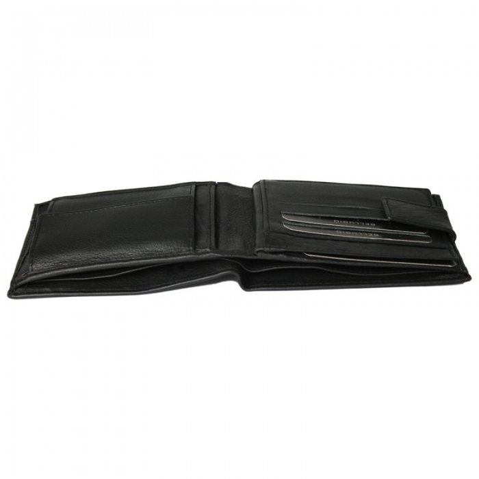 Portofel barbati din piele naturala cu cusatura albastra Bellugio PORMZ012 [4]