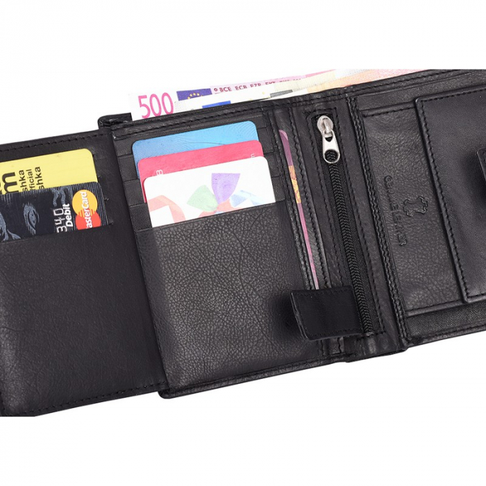 Portofel barbati din piele naturala PORMG057 Negru, cu RFID [8]