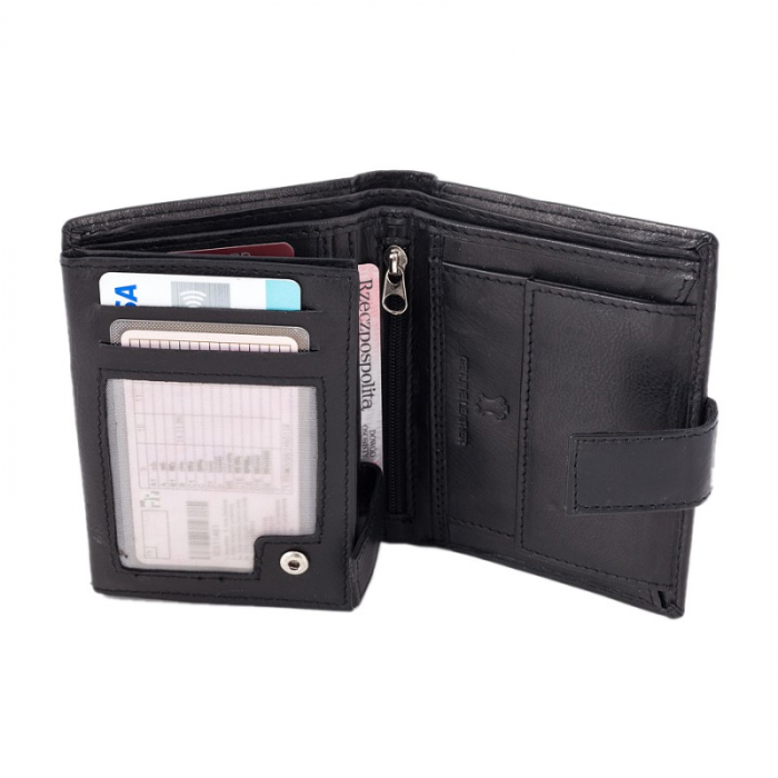 Portofel barbati din piele naturala PORMG057 Negru, cu RFID [4]