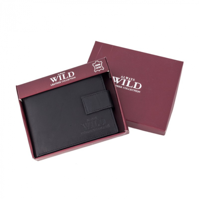 Portofel barbati din piele naturala PORMG058 Negru, cu RFID [6]