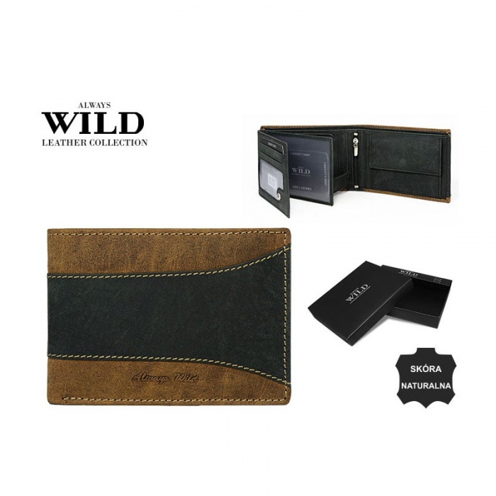 Portofel barbati din piele naturala Wild PORM559 Maron [4]