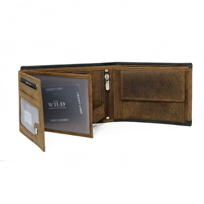Portofel barbati din piele naturala Wild PORM560 Maron [2]