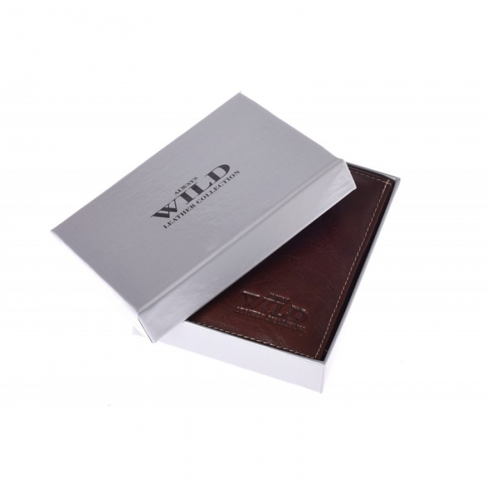 Portofel barbati din piele naturala Wild PORM561 Maron [6]