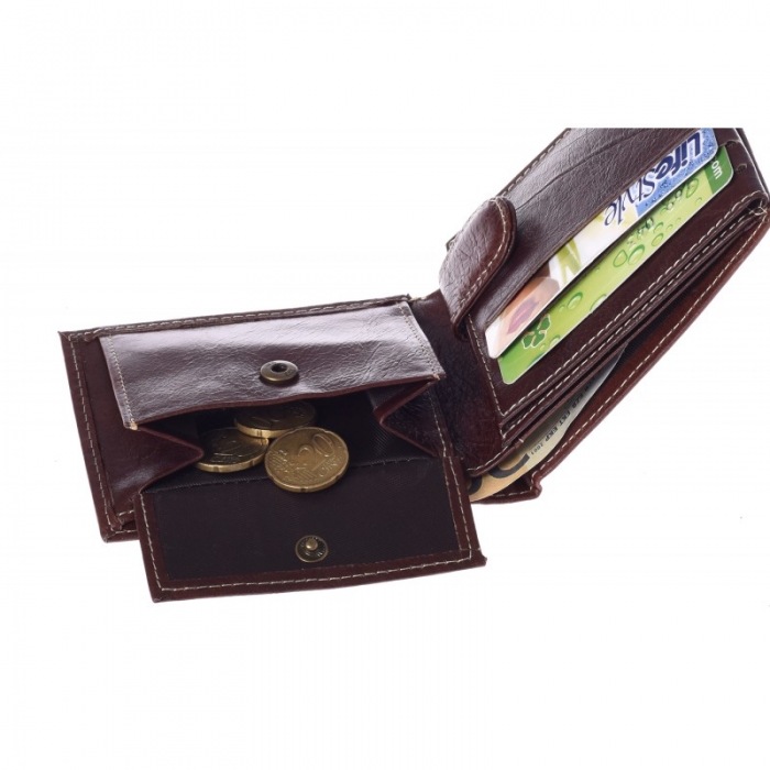 Portofel barbati din piele naturala Wild PORM565 Maron [4]