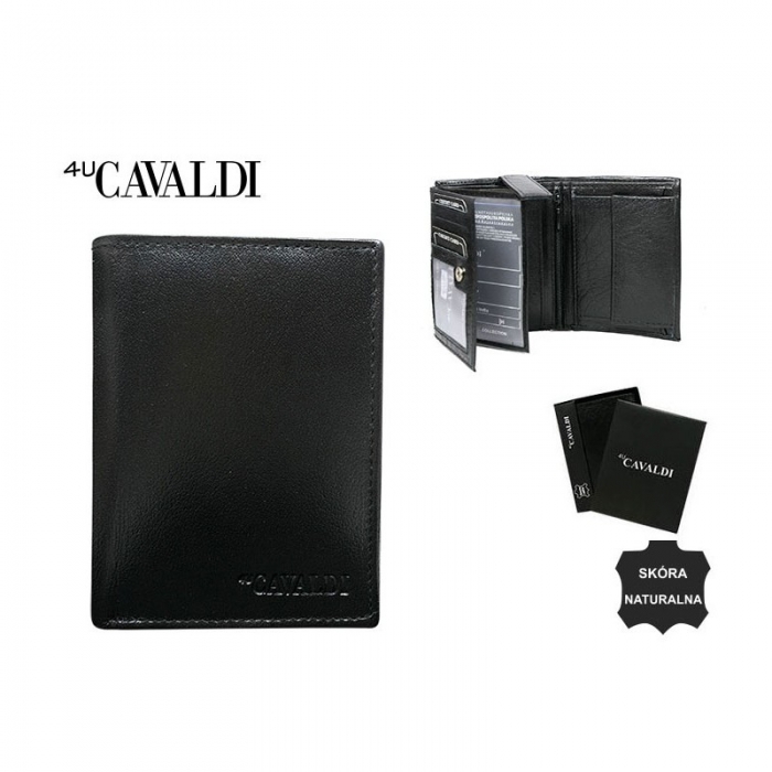 Portofel barbati piele naturala Cavaldi PORM59 Negru [3]