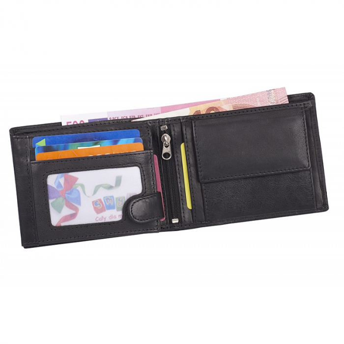 Portofel barbati piele naturala de lux Rovicky PORM43 Negru, cu RFID [5]