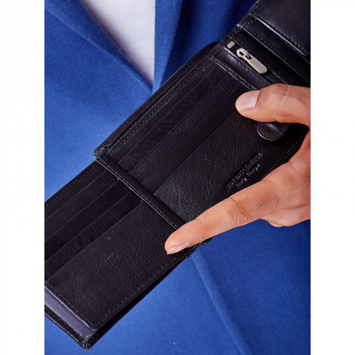 Portofel barbati piele naturala de lux Rovicky PORM43 Negru, cu RFID [10]
