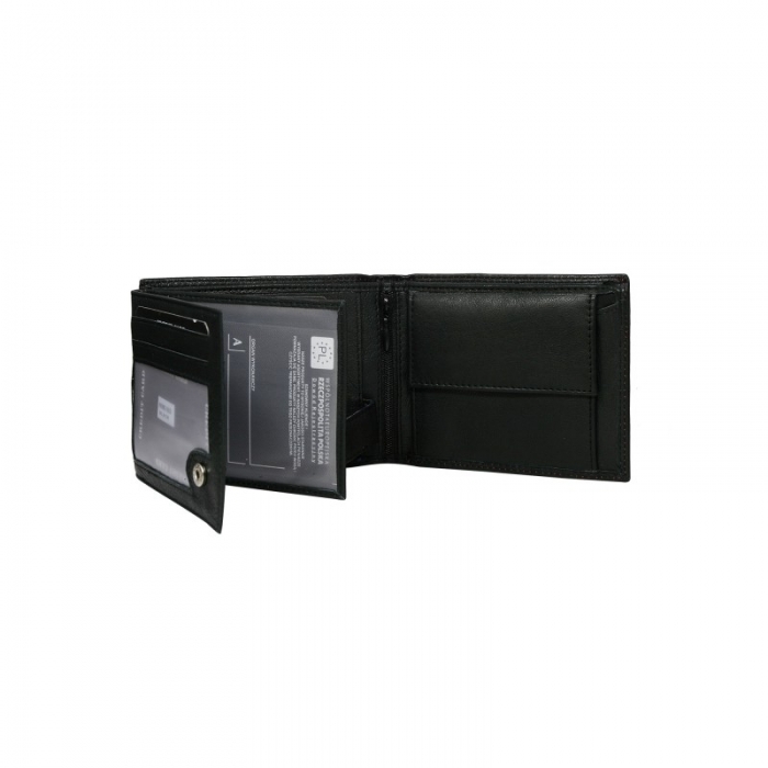 Portofel barbati piele naturala in culorile clubului Steaua Bucuresti (FCSB) - PORM61 Negru [2]