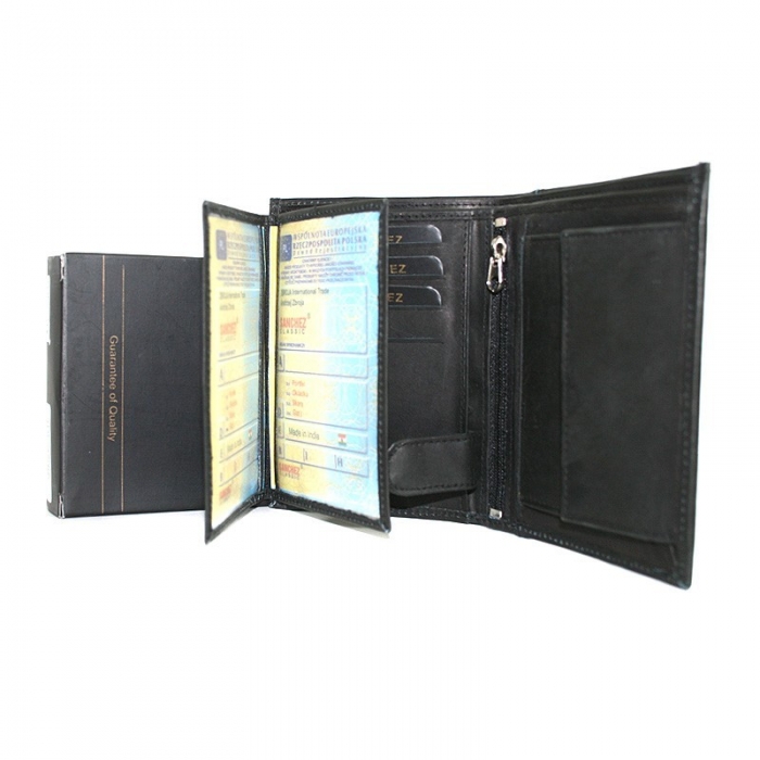 Portofel barbati piele naturala mata  PORM26 Negru [3]