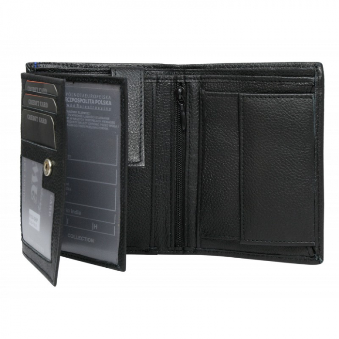 Portofel barbati Wild, PORMG027, piele naturala, Negru [2]