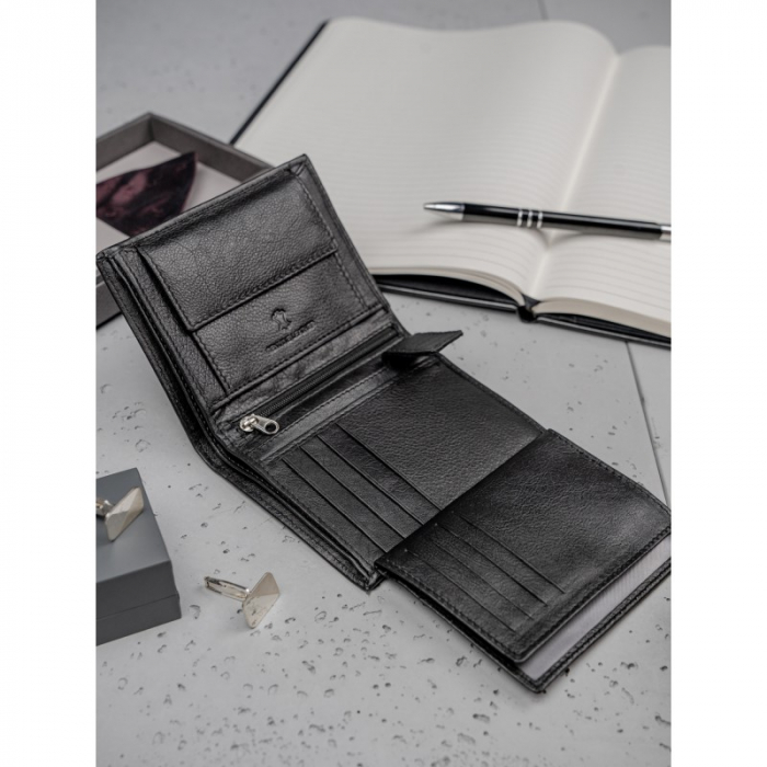 Portofel barbati piele naturala PORMG020 Negru [11]