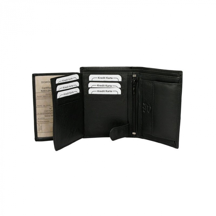 Portofel barbati, PORMG017, piele naturala, Negru, cu RFID [5]