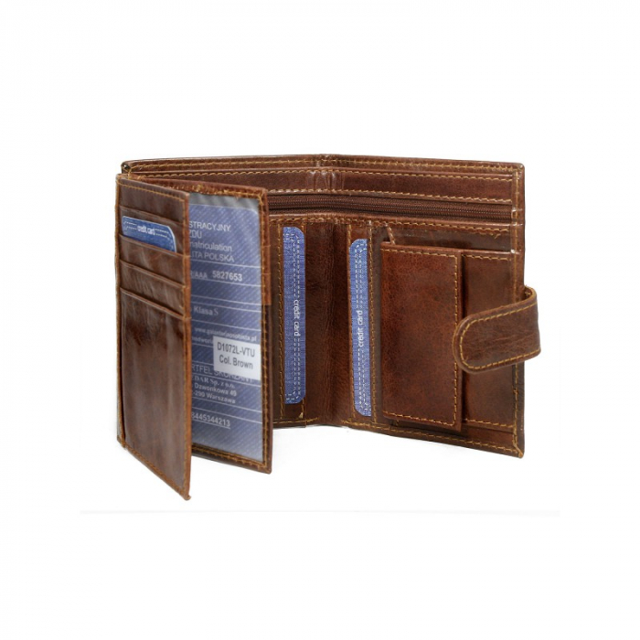 Portofel barbati, PORMG007, piele naturala, maron coniac, cu RFID [2]