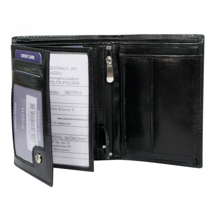 Portofel barbati, PORMG010, piele naturala, Negru, cu RFID [2]