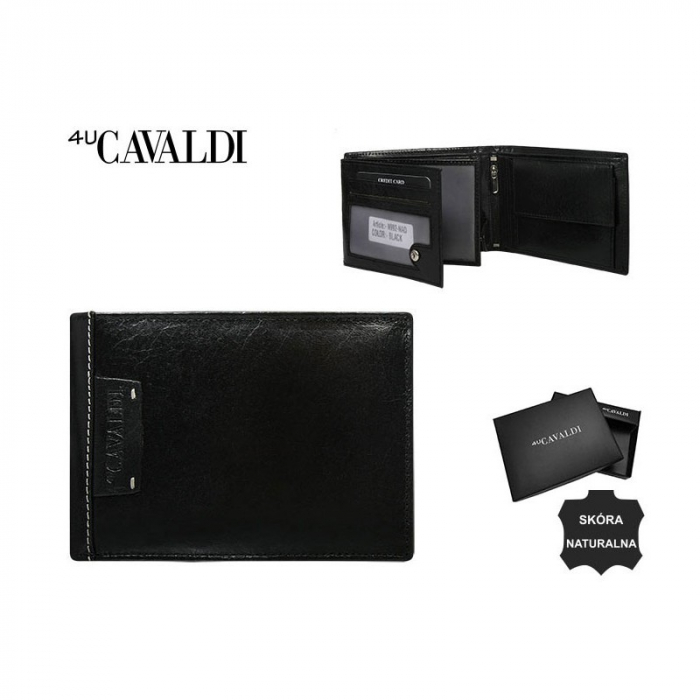 Portofel barbati, PORMG012, piele naturala, Negru [3]