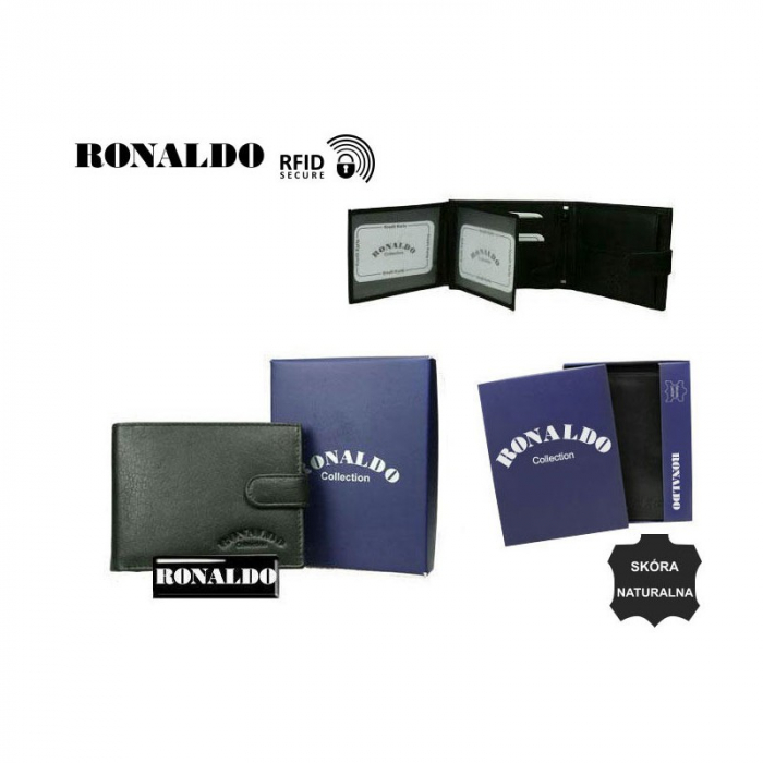 Portofel barbati, PORMG014, piele naturala, Negru, cu RFID [9]