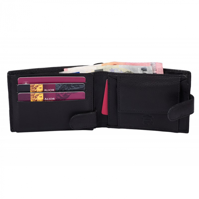 Portofel barbati, PORMG015, piele naturala, Negru, cu RFID [3]